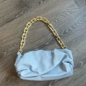 Baby blue shoulder purse